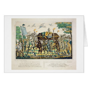 Die Prozession des Jägers, c.1850 (Hand gefärbt