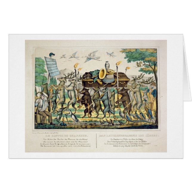 Die Prozession des Jägers, c.1850 (Hand gefärbt (Vorderseite (Horizontal))