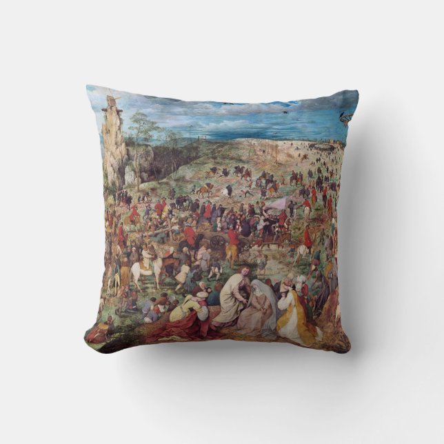 Die Prozession nach Calvary, Pieter Bruegel Kissen (Vorderseite)