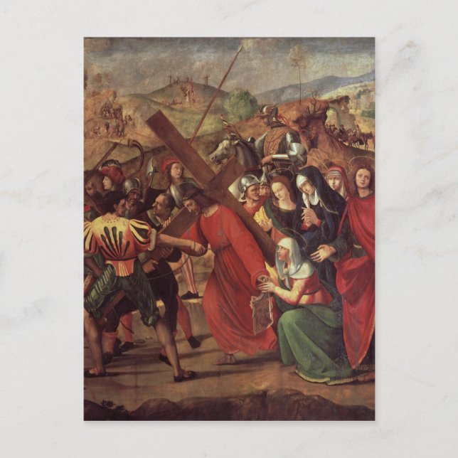 Die Prozession nach Kalvarien, c.1505 Postkarte (Vorderseite)