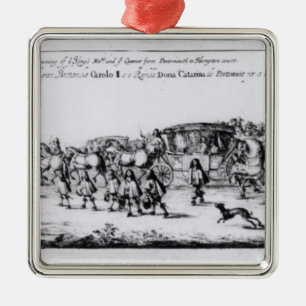 Die Prozession von Charles II Silbernes Ornament
