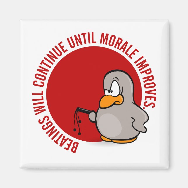 Die Prügel werden so lange fortgesetzt, bis sich d Magnet (Vorne)