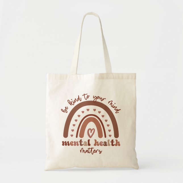Die psychische Gesundheit von Boho Rainbow steht I Tragetasche (Vorne)
