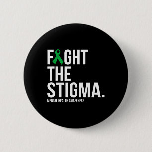 Die psychische Gesundheit von Stigma Green Ribbon Button