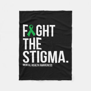 Die psychische Gesundheit von Stigma Green Ribbon Fleecedecke