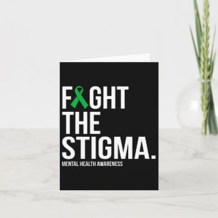 Die psychische Gesundheit von Stigma Green Ribbon Karte