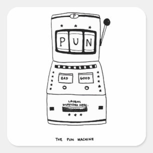 Die Puppenmaschine Quadratischer Aufkleber