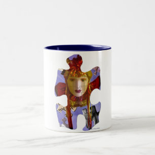 Die Puzzler-Tasse Zweifarbige Tasse