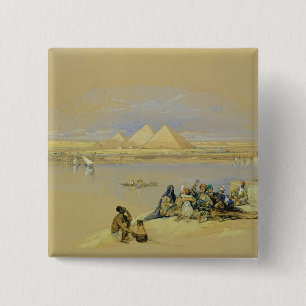 Die Pyramiden in Giseh, nahe Kairo (w/c) Button