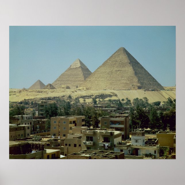 Die Pyramiden von Gizeh, c.2589-30 v. Chr., Altes  Poster (Vorne)