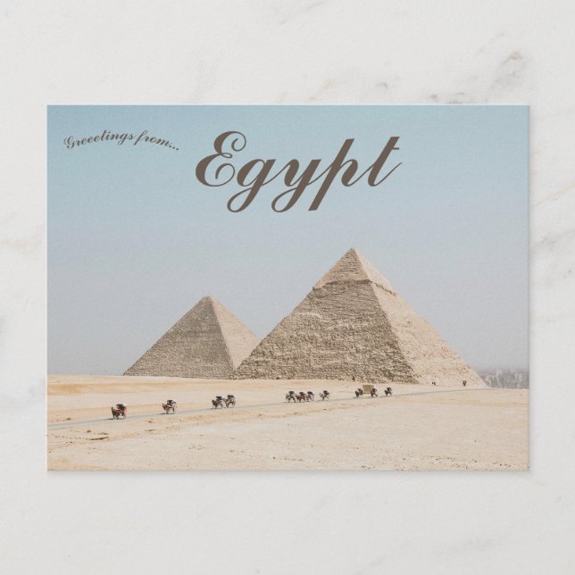 Die Pyramiden von Gizeh in Ägypten Postkarte (Vorderseite)