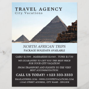 Die Pyramiden von Gizeh, Kairo, Reiseagentur Werbu Flyer