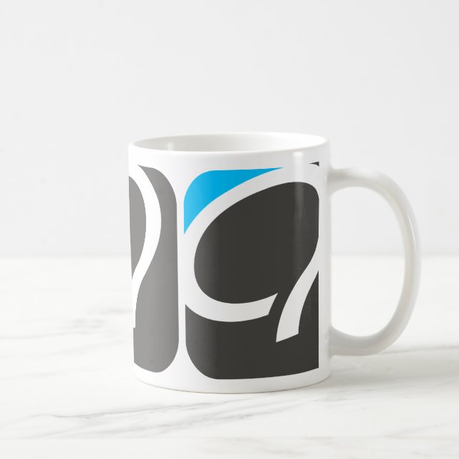 Die q-Tasse - Quaero Blau Kaffeetasse (Rechts)