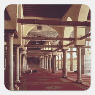 Die Qibla Liwan der Moschee von Al-Azhar Quadratischer Aufkleber