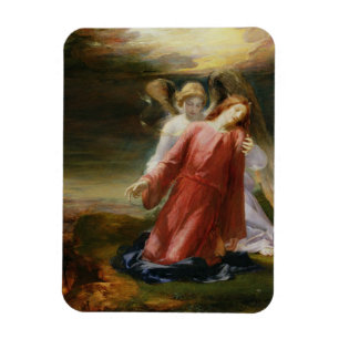 Die Qual im Garten, 1858 (Öl auf Platte) Magnet