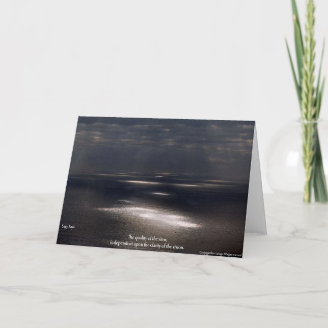 Die Qualität der Aussicht Karte (Vorderseite)