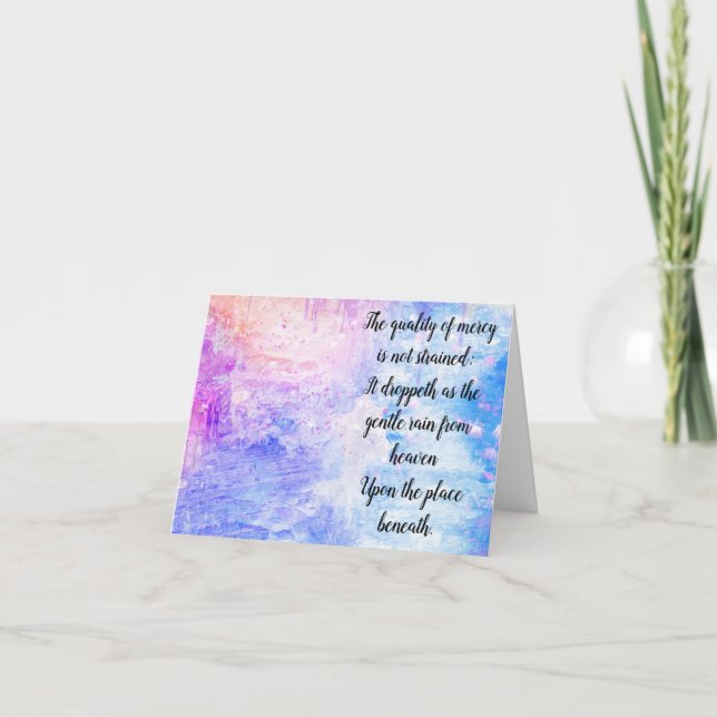 Die Qualität der Gnade Dankeskarte (Vorderseite)