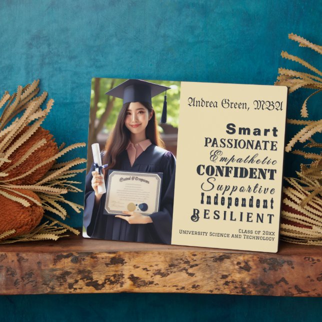 Die Qualität der Großfrauen, Foto-Graduate-Plaque Fotoplatte (Seite)