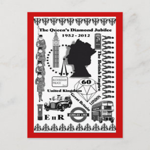 Die Queens Diamond Jubilee-Gedenkkarte Postkarte