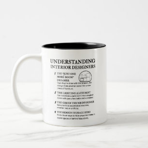 Die Quirky-Welt der Innenarchitekten Zweifarbige Tasse