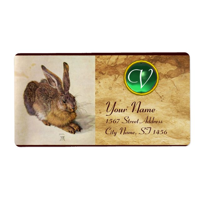 Die RABBIT-Monogramm-Grünjade (Vorne)