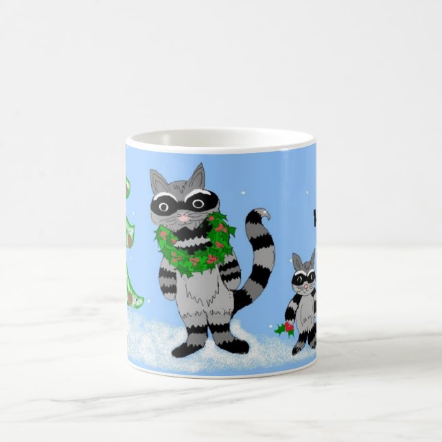 Die Raccoons für den Urlaub Kaffeetasse (Mittel)