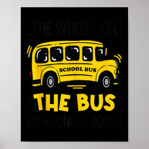 Die Räder an den Kleinkindern im Bus, die zurück z Poster