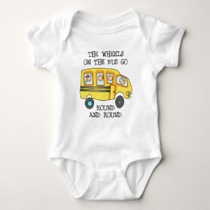 Die Räder im Bus Baby Strampler