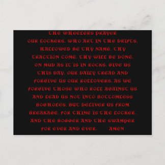 DIE RÄDER-PRAYER-Postkarte Postkarte