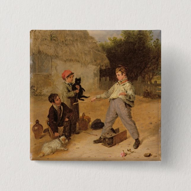 Die Ratten-Falle (Öl auf Platte) Button (Vorderseite)