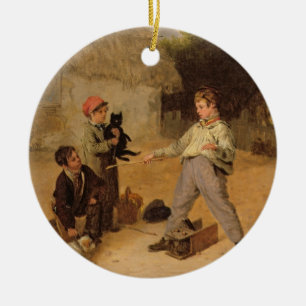 Die Ratten-Falle (Öl auf Platte) Keramikornament