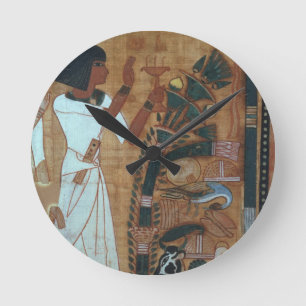 Die Räucherung von Osiris, Seite vom Buch von Th Runde Wanduhr