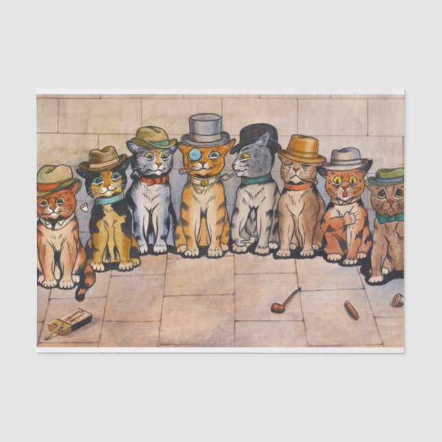 Die Rauchkatzen von Louis Wain Seidenpapier (Vorderseite)