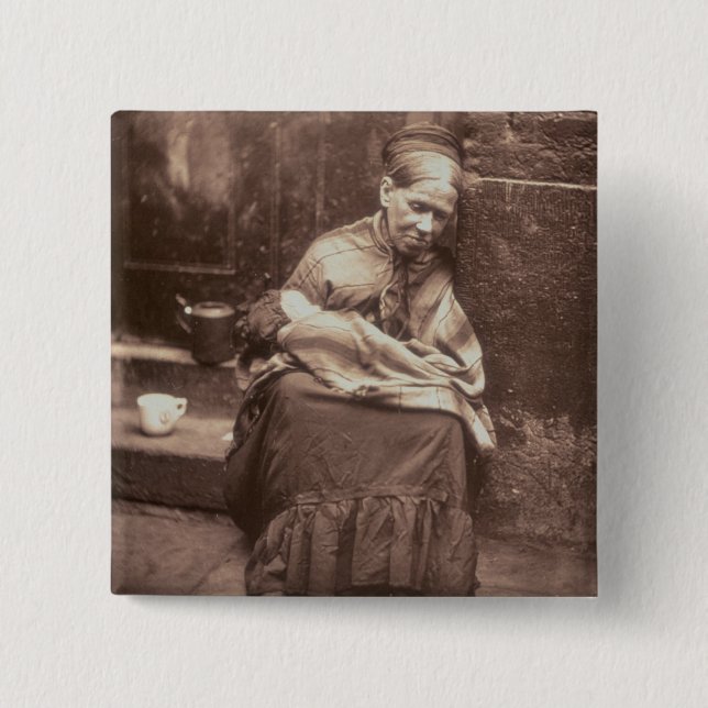 Die Raupen, "vom Straßen-Leben in London", 1877-7 Button (Vorderseite)