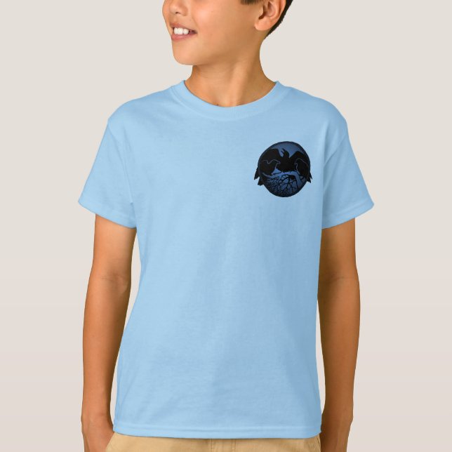Die Raven Jacket Hoodie Kid's Raven Art Jacket T-Shirt (Vorderseite)