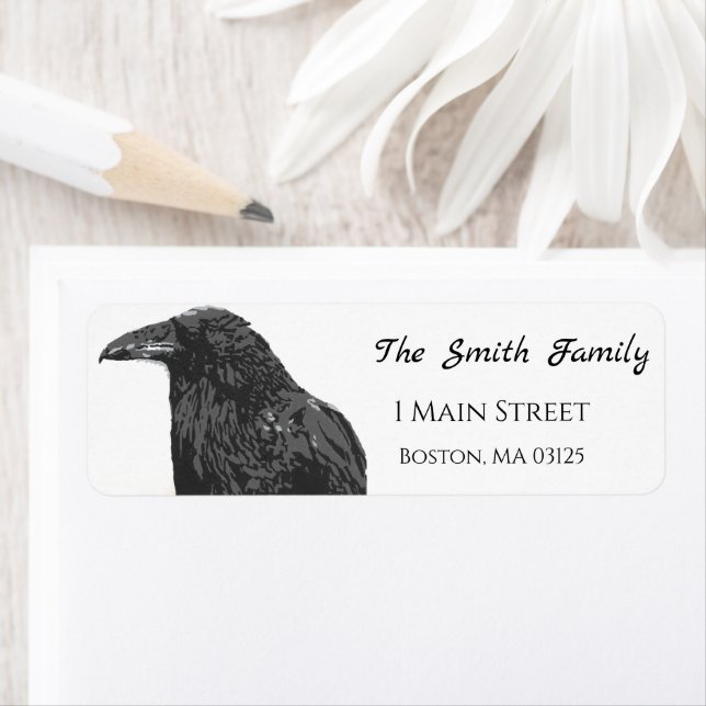 Die raven Rücksendeadressen-Aufkleber (Insitu)