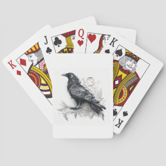 Die Raven spielen Karten Spielkarten