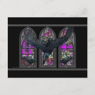 Die Ravens Gotische Postkarte der digitalen Kunst