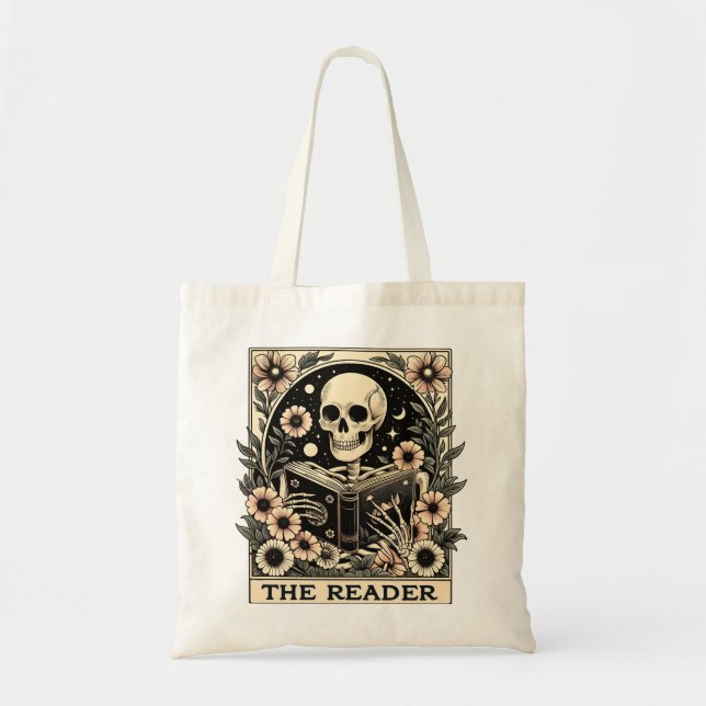 Die Reader Skeleton Tarot Card Tragetasche (Vorne)