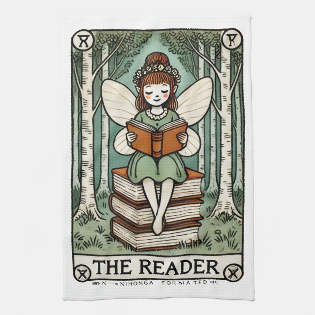 Die Reader-Tarot-Karte Geschirrtuch (Vertikal)