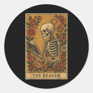 Die Reader-Tarot-Karte Runder Aufkleber