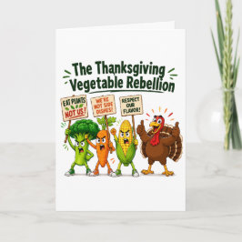 Die Rebellion der Thanksgiving-Gemüse Feiertagskarte