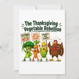 Die Rebellion der Thanksgiving-Gemüse Feiertagskarte