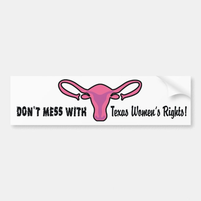 Die Recht-Autoaufkleber Texas-Frauen Autoaufkleber (Vorne)