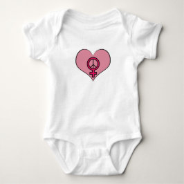 Die Recht-Protest-Herz-feministische Baby Strampler