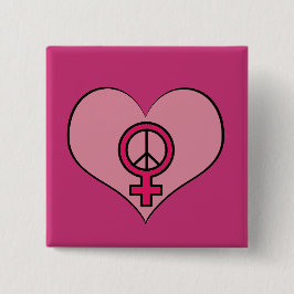 Die Recht-Protest-Herz-feministischer Button
