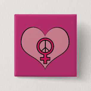 Die Recht-Protest-Herz-feministischer Button