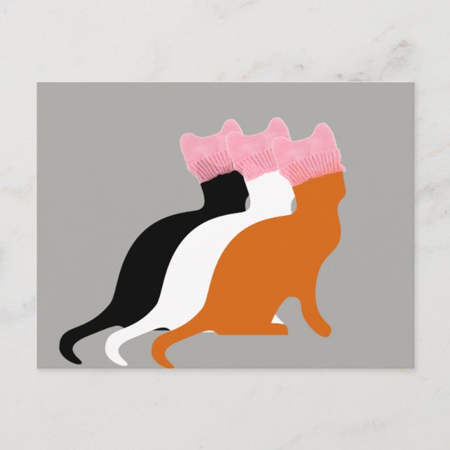 Die Recht-Taschen-Postkarte der rosa Postkarte (Vorderseite)