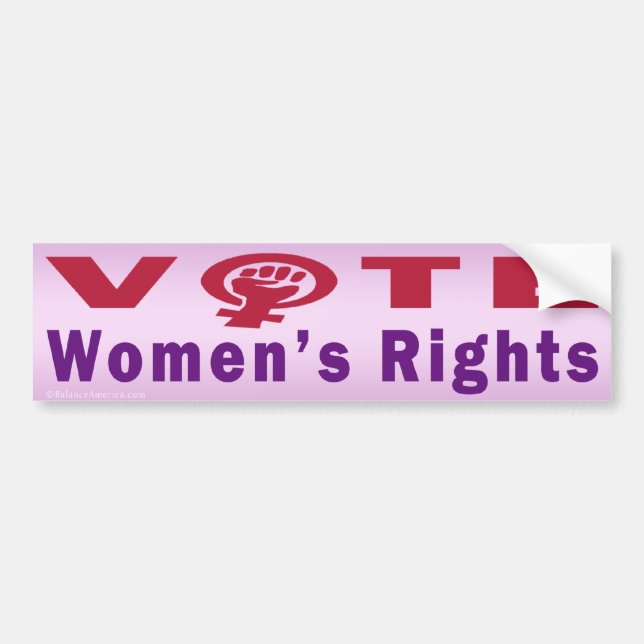 Die Rechte der Abstimmungs-Frauen 1 Autoaufkleber (Vorne)