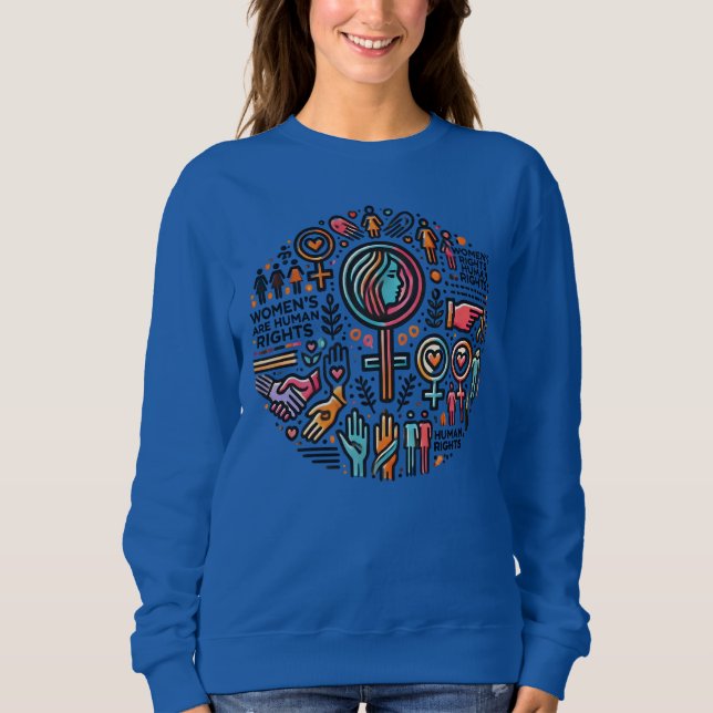 Die Rechte der Frau sind Menschenrechte - Komforta Sweatshirt (Vorderseite)